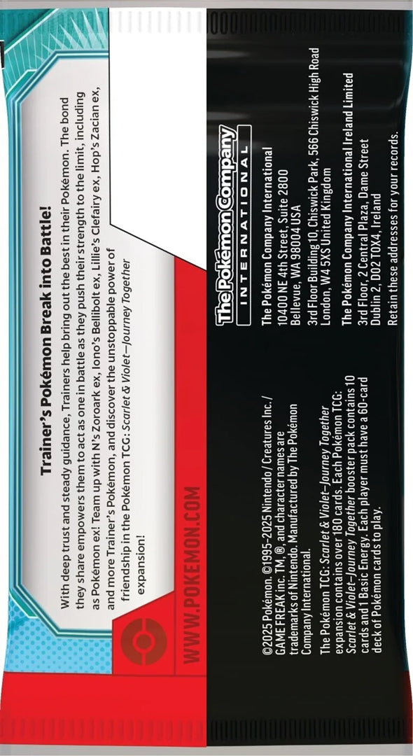 POKEMON ELITE TRAINER BOX JOURNEY TOGETHER-1PACK