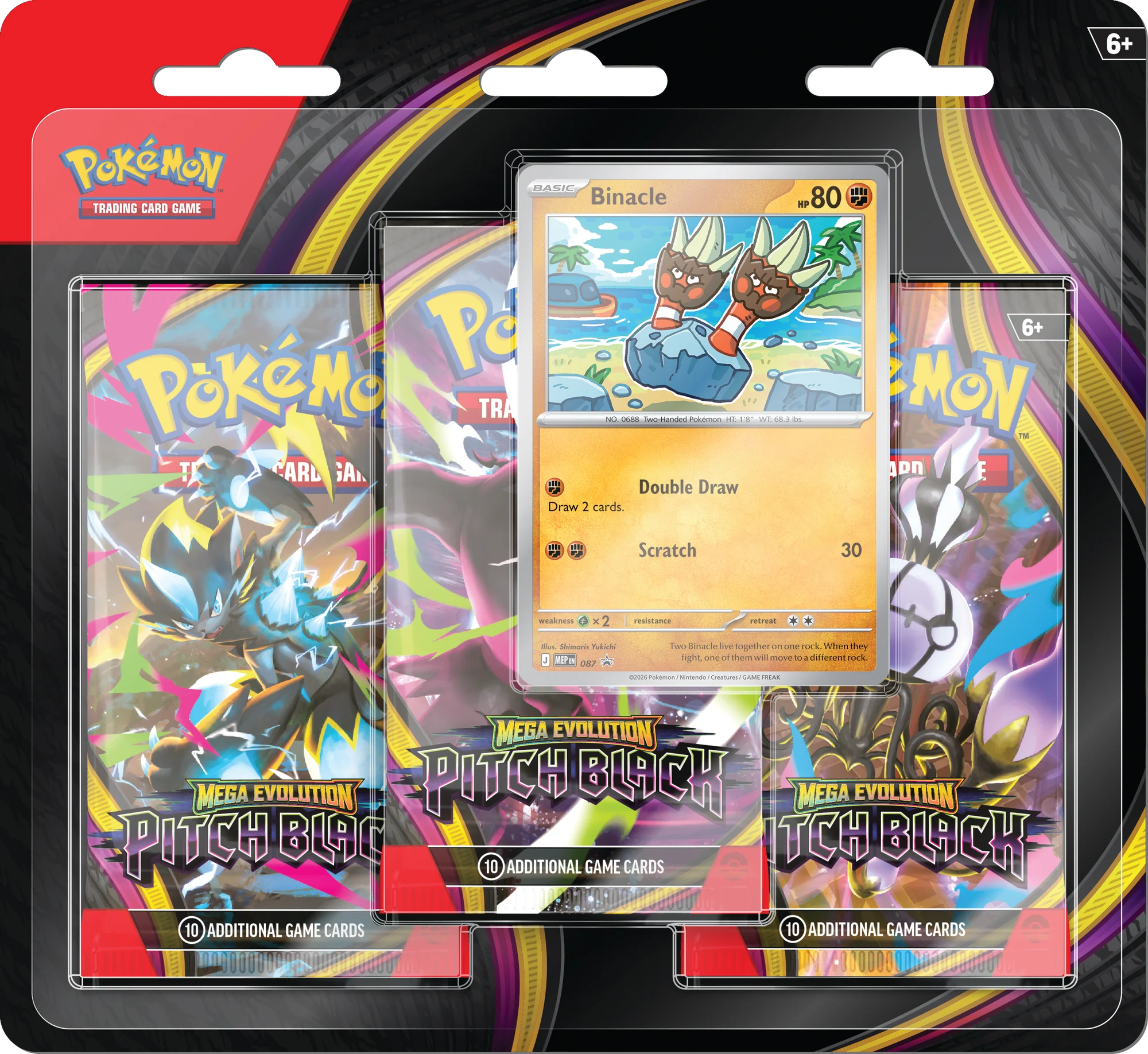 Pokemon Blister Pitch Black 3-Pack