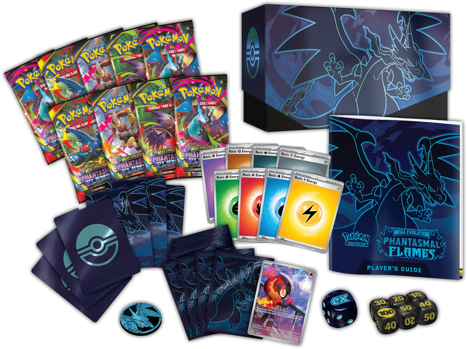 Elite Trainer Box Pokemon Phantasmal Flames Mega Charizard X