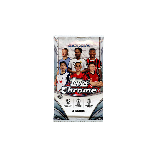 Topps Chrome UEFA Club Competitions 2024/25  fútbol soccer 1 - Pack