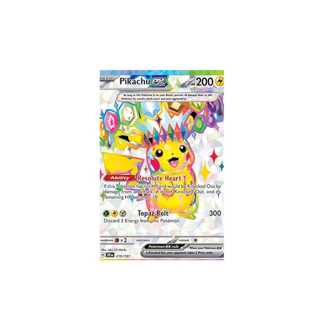 Pikachu ex - 219/191- tarjeta especial